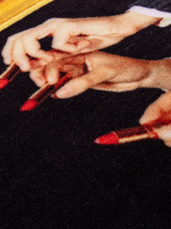 Seletti Lipstick グラフィック マット 60x90cm | マルチカラー