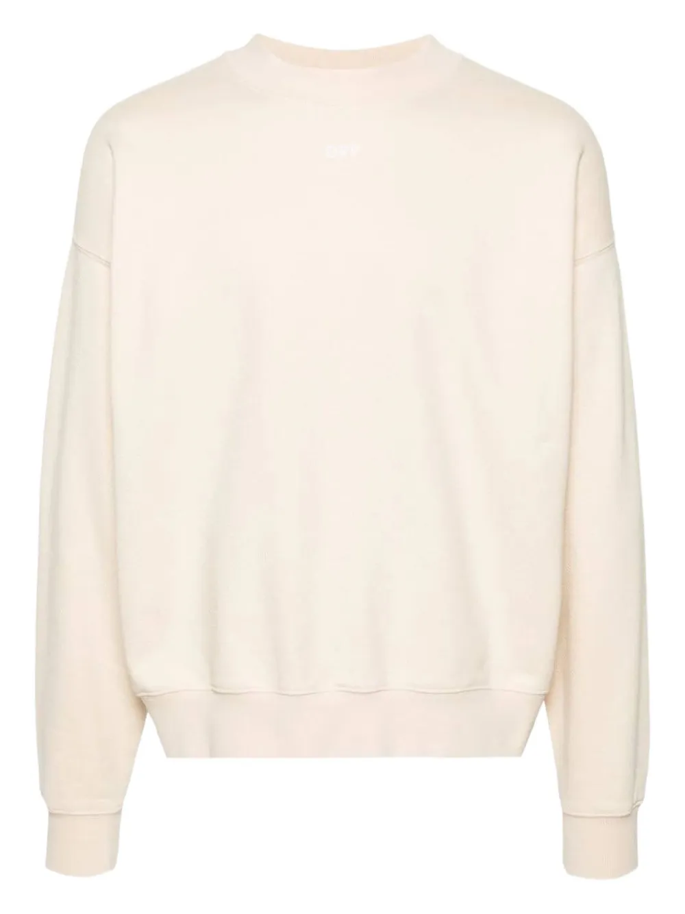 Off-White Sweater met geborduurde afwerking Beige