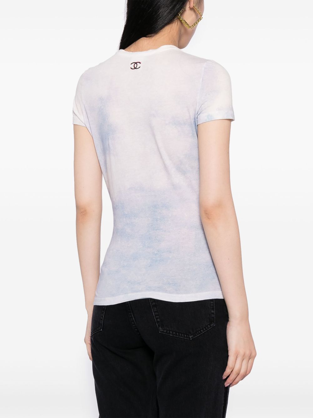 CHANEL 2010s graphic-print cotton T-shirt Women