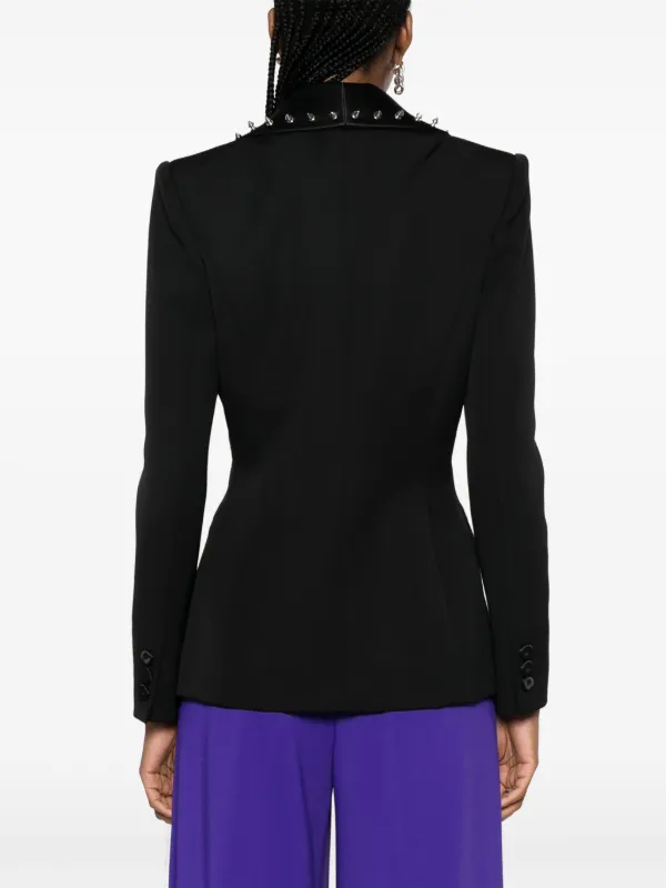アウターその他 LOVE MOSCHINO Woman Blazer Black WJ22180T008A C74 Love Moschino Long Sleeve Blazer BLACK neon piping yellow