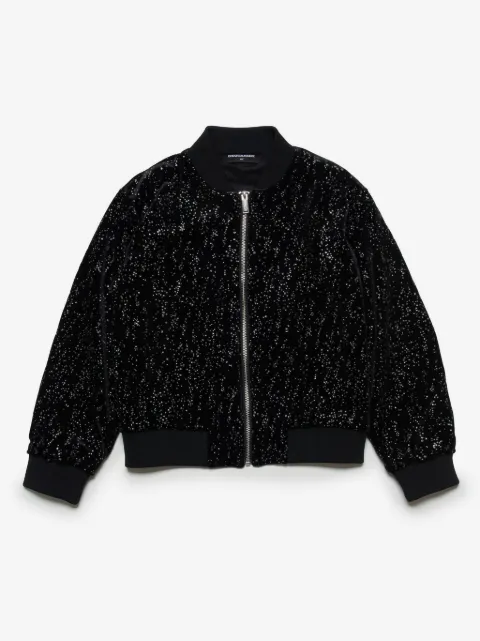 DSQUARED2 KIDS glitter-detail bomber jacket