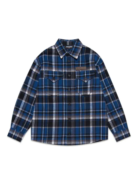 DSQUARED2 KIDS camisa con cuadros estampados 