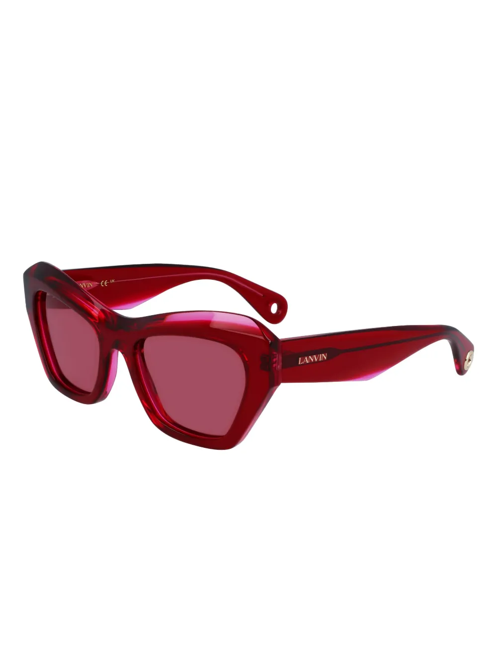 Lanvin geometric-frame sunglasses - Rood