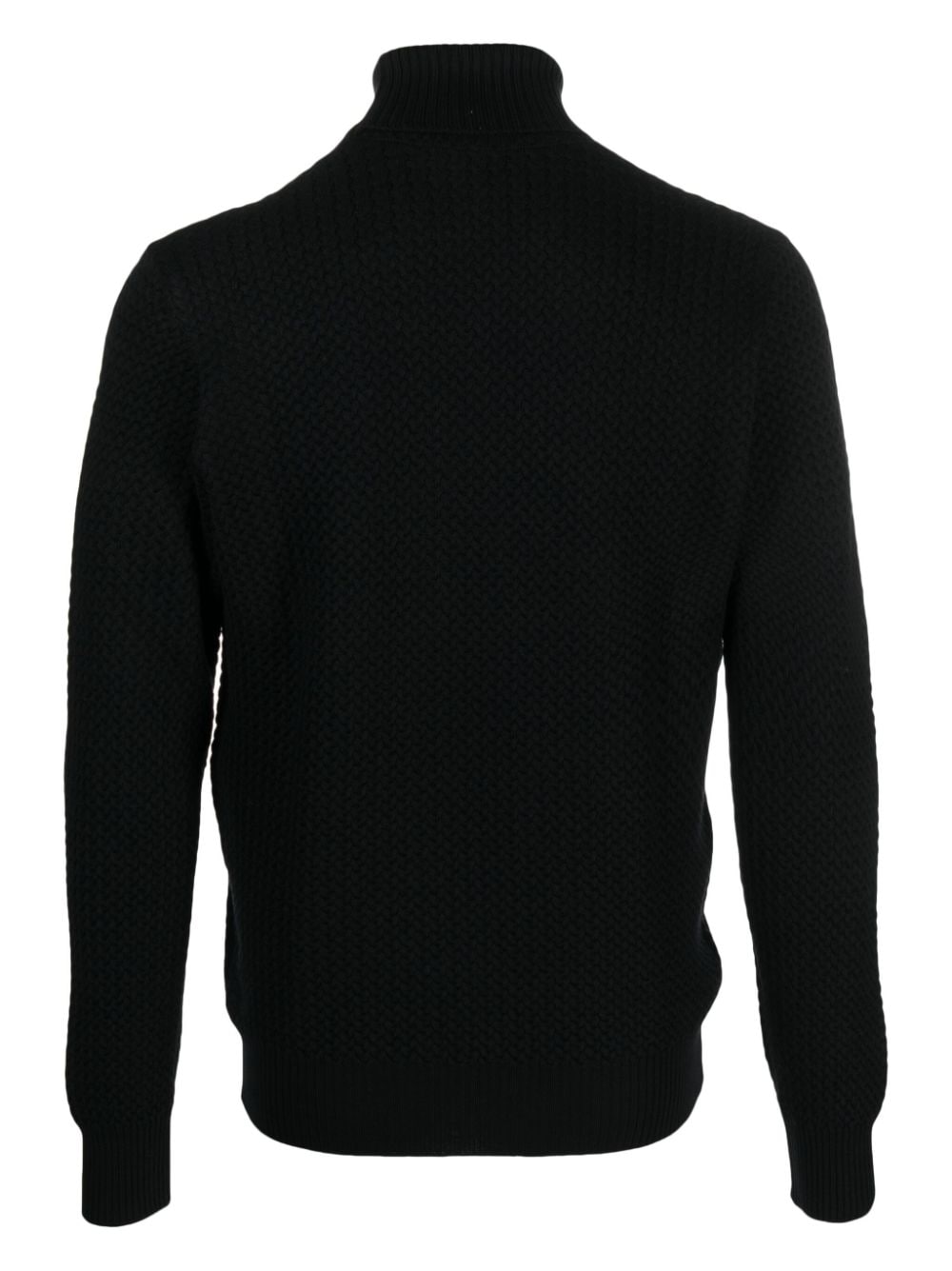 Shop Fileria Roll-neck Virgin Wool Jumper In Black