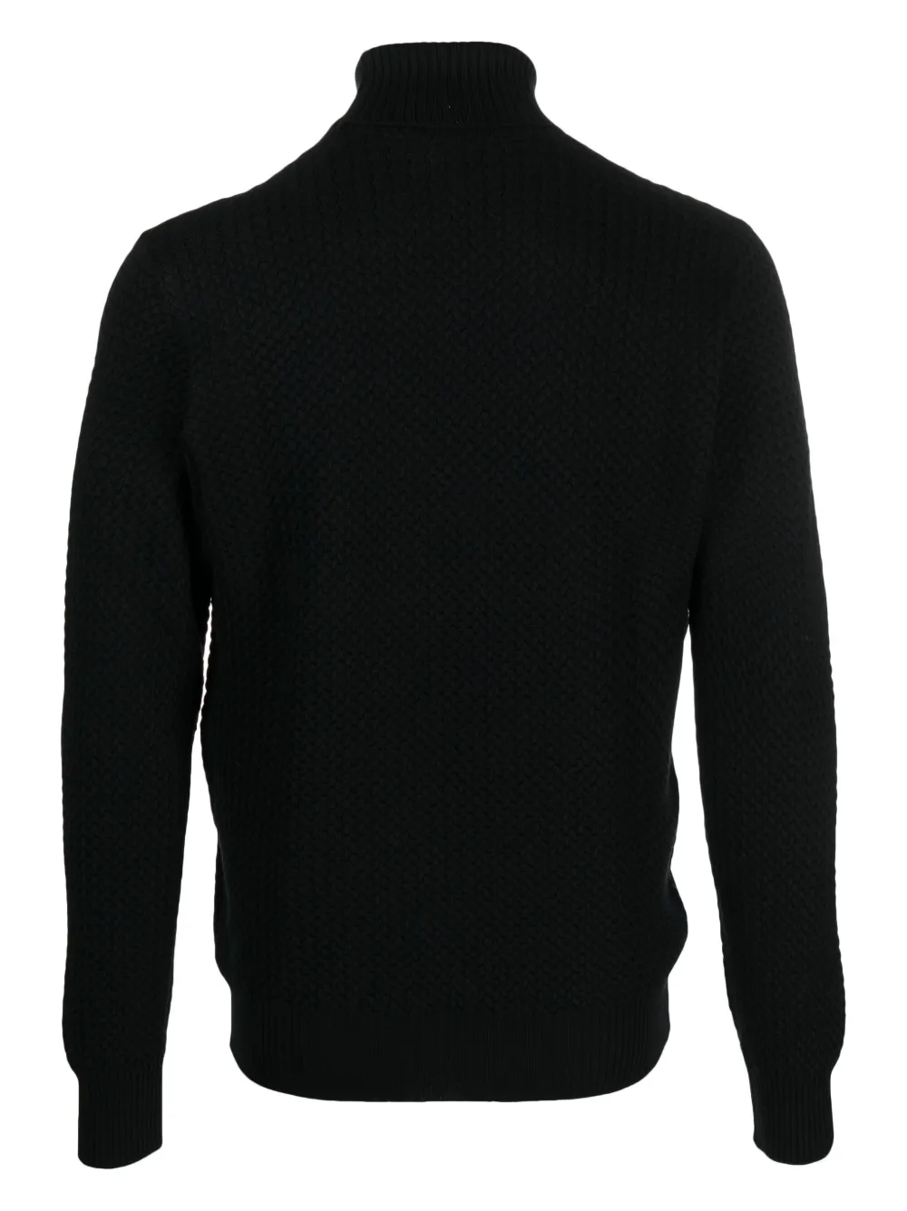 Fileria roll-neck virgin wool jumper - Zwart