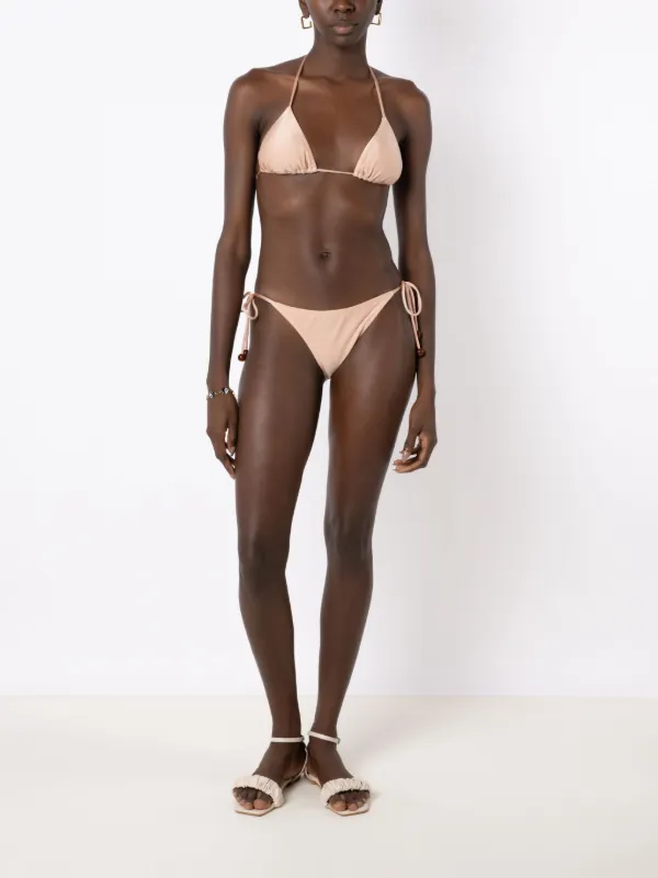 Adriana Degreas metallic-threading triangle-shape Bikini