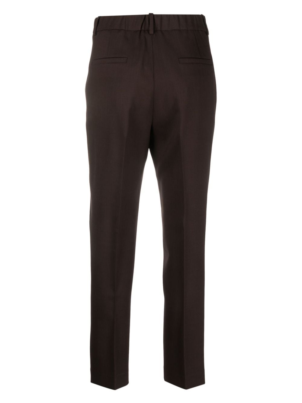 Shop Incotex High-waisted Tailored Trousers In Brown