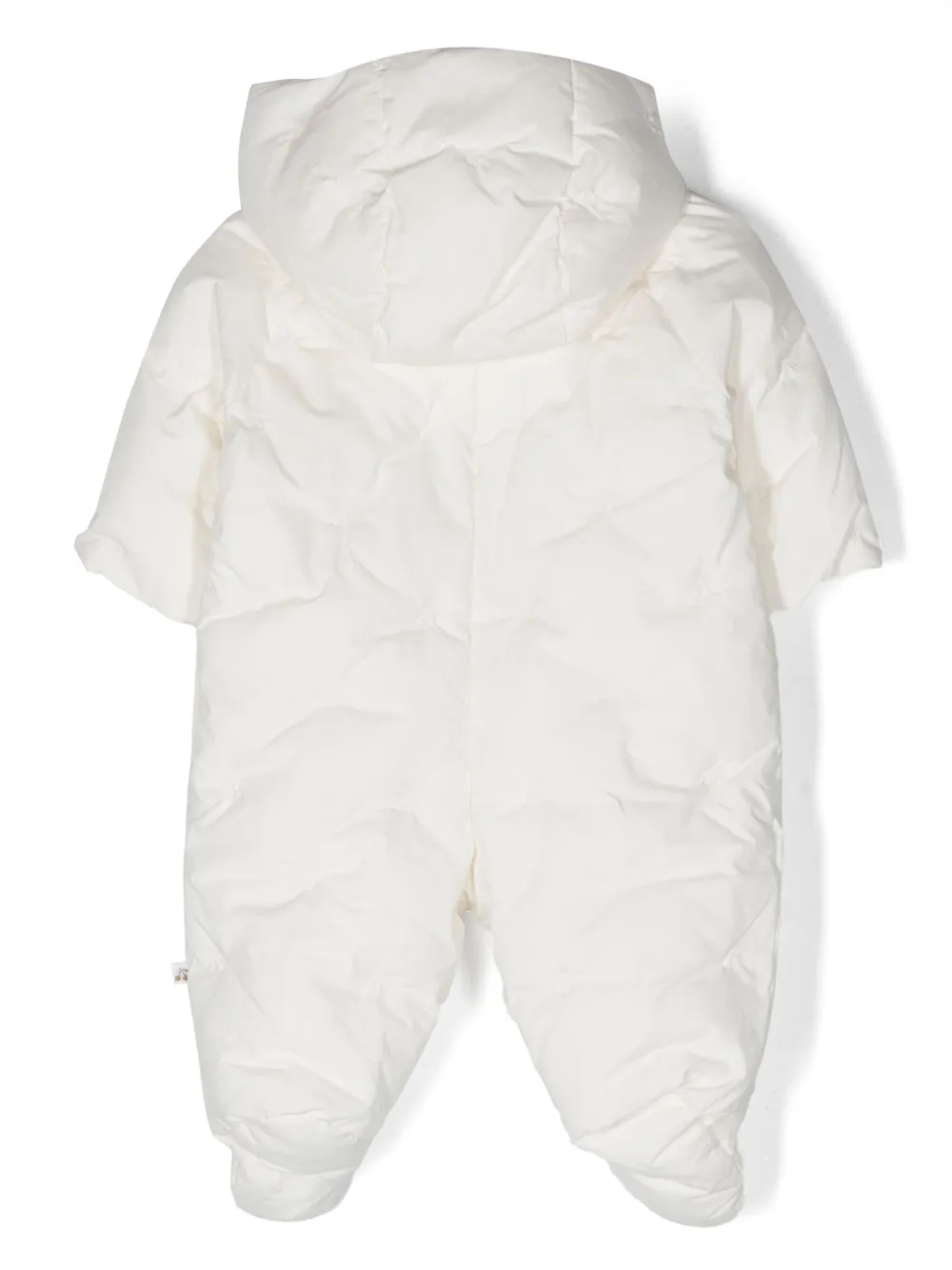 Bonpoint quilted hooded snowsuit - Wit