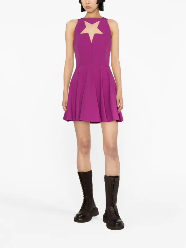 Versace Jeans Couture Star cut-out Minidress | Purple | FARFETCH