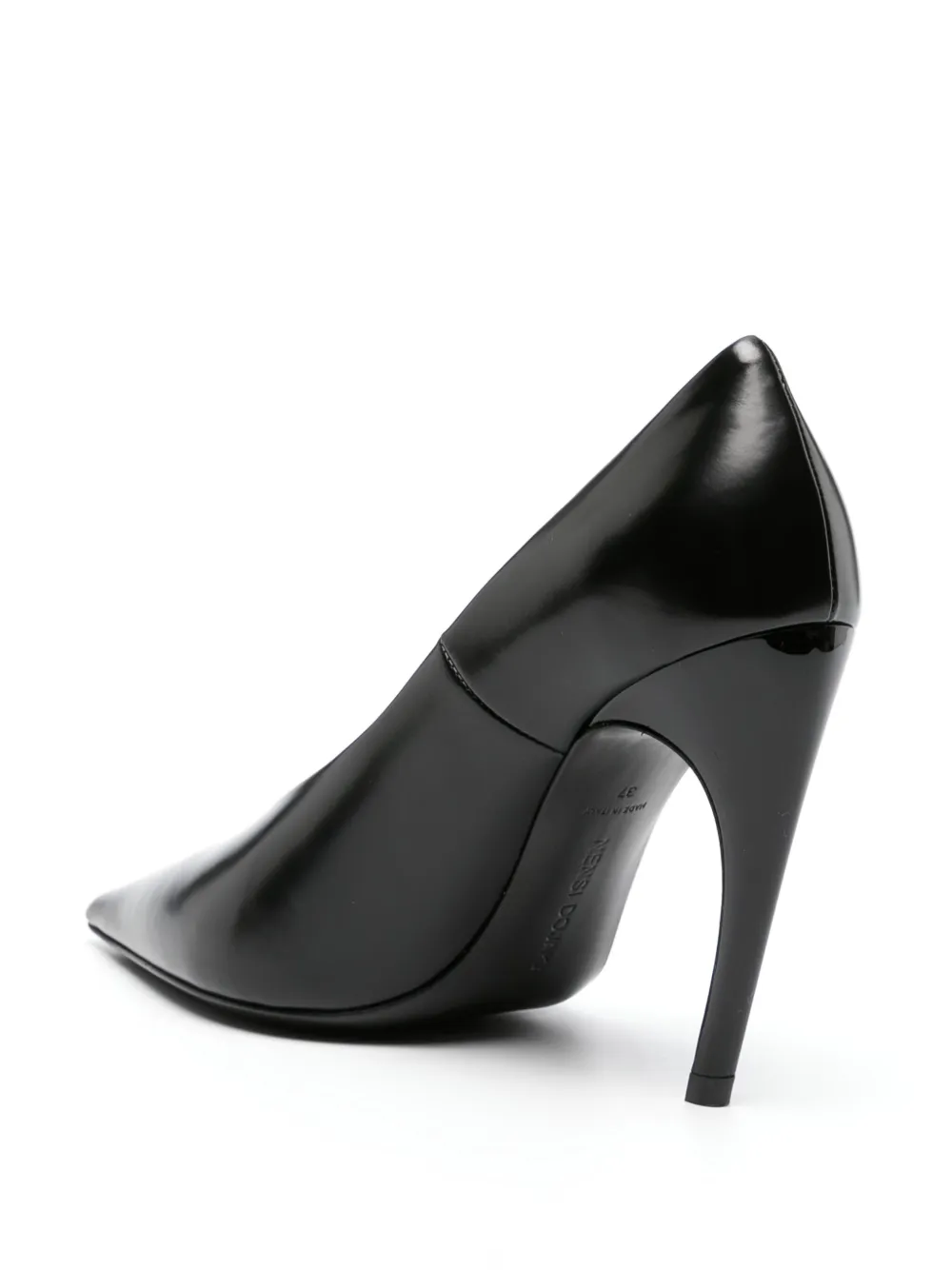 Shop Nensi Dojaka 110mm Leather Pumps In Black