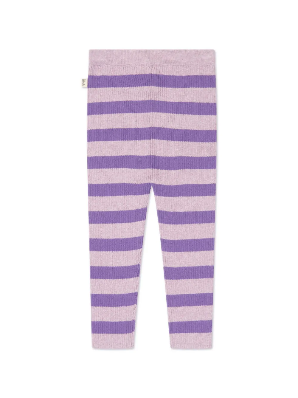 the bonnie mob striped ribbed-knit leggings - Paars