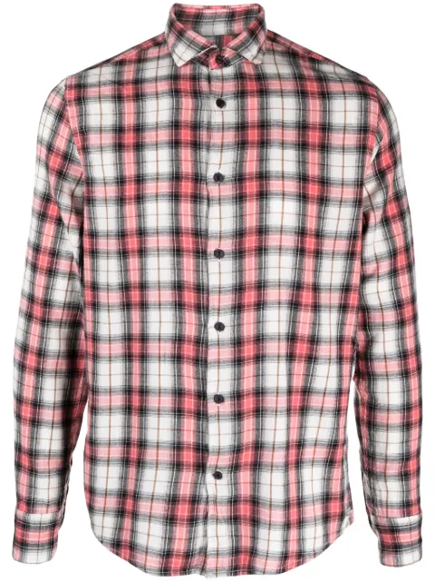 Deperlu check-pattern cotton shirt 