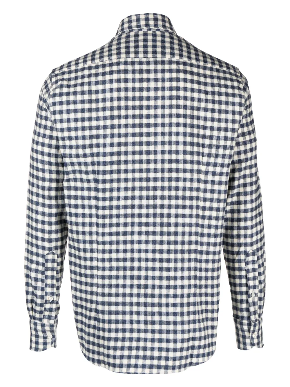 Deperlu check-pattern cotton shirt - Blauw