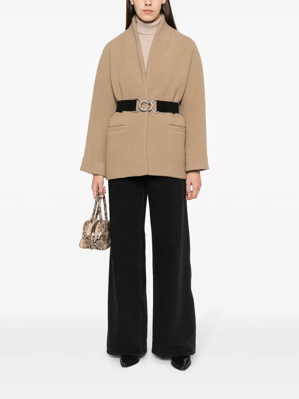 Ba&Sh Jack met watervalhals - Beige