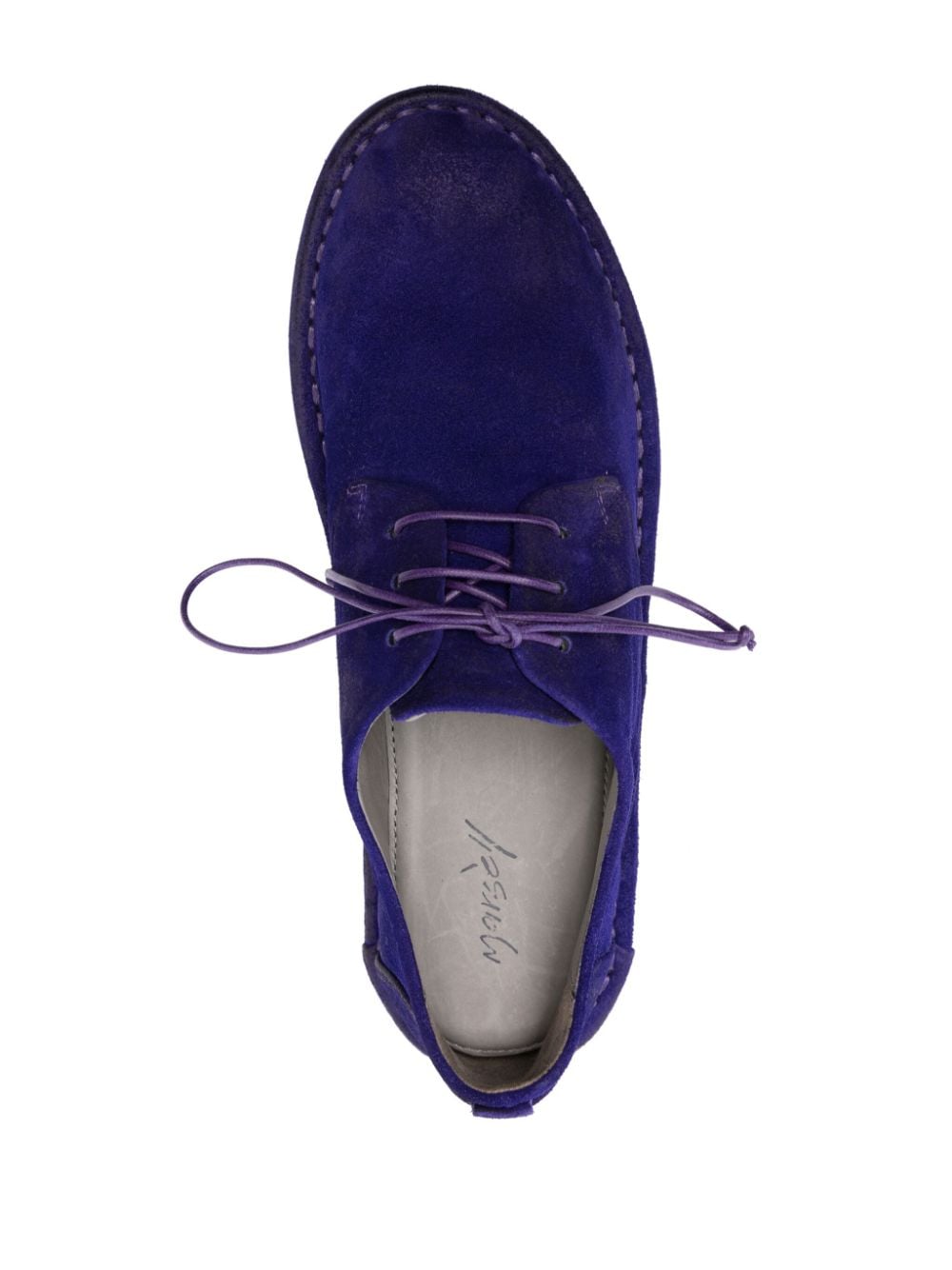 Shop Marsèll Sancrispa Suede Derby Shoes In Purple