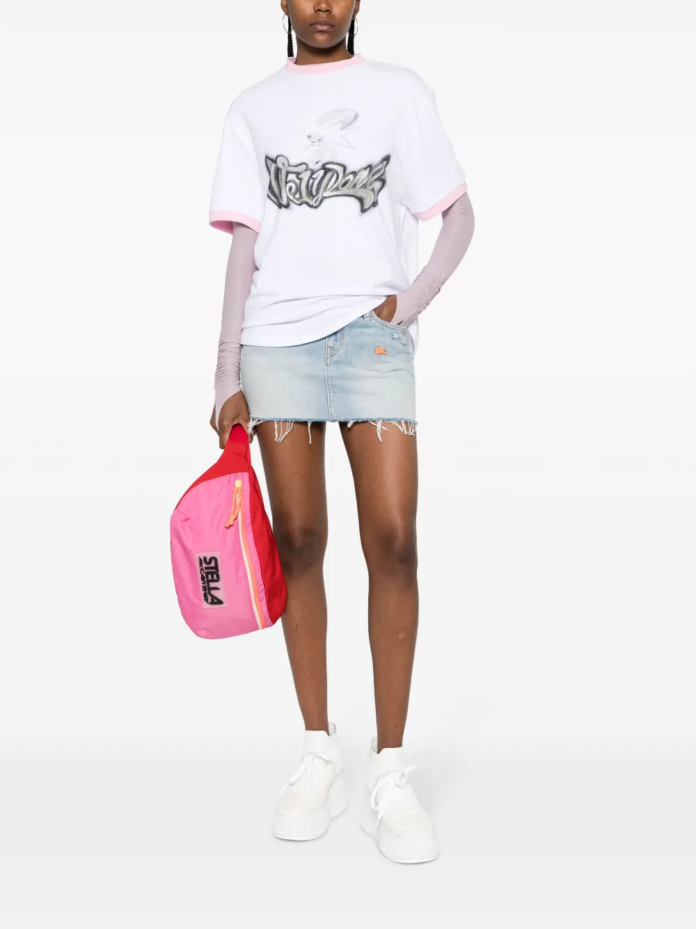 ERL logo-embroidered denim miniskirt | Denim Skirts | Image 2