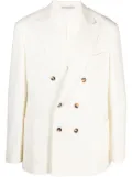 Brunello Cucinelli peak-lapel double-breasted blazer - White
