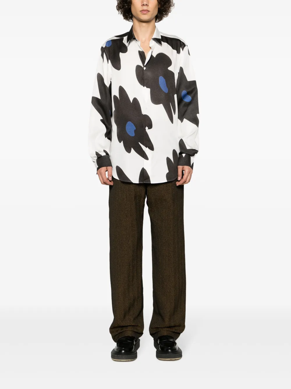 Paul Smith Overhemd met bloemenprint - Wit