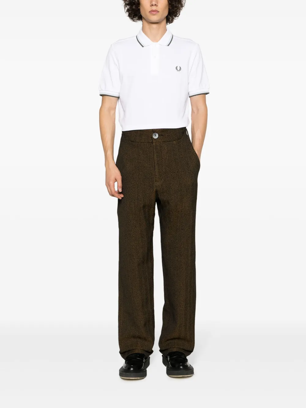 Fred Perry Twin Tipped cotton polo shirt - Wit
