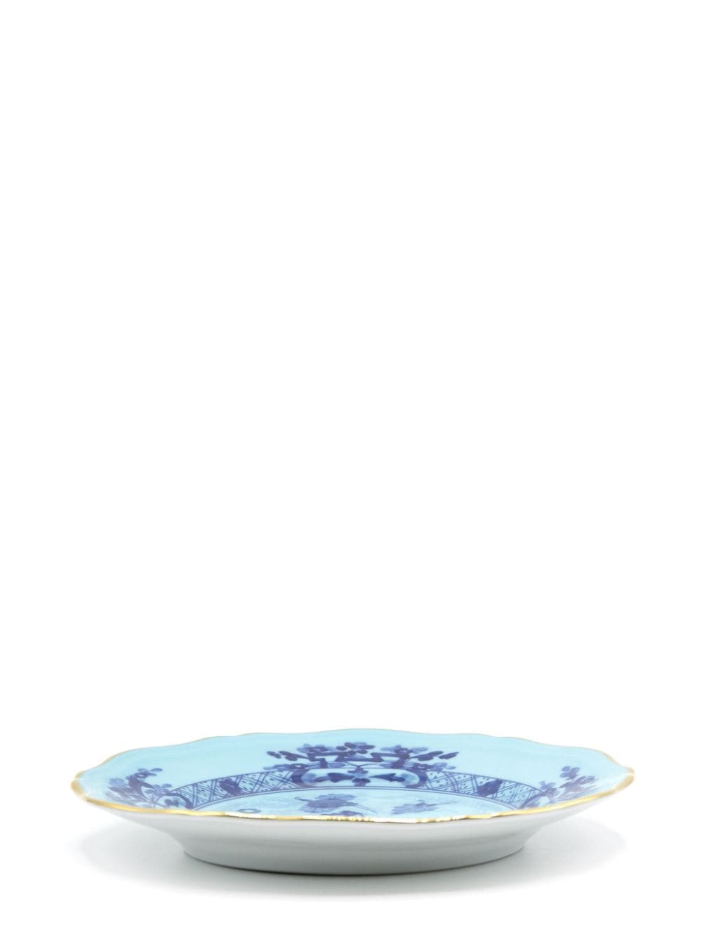 Shop Ginori 1735 Floral-print Porcelain Bread Plates (set Of Two) In Blue