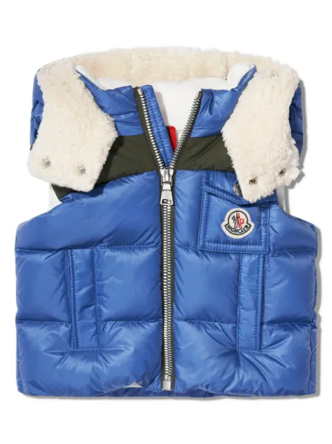 Moncler Enfant Oust logo-patch hooded gilet