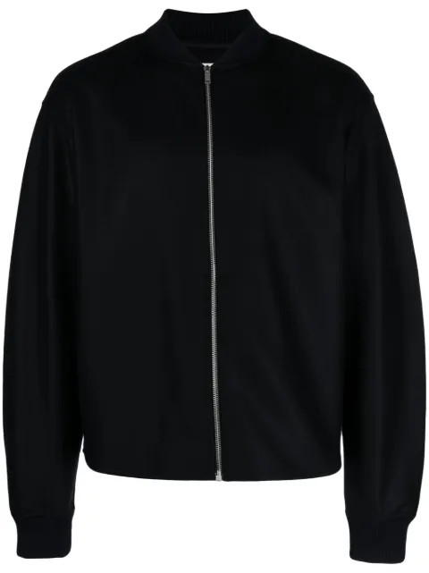 Jil Sander zip-up wool bomber jacket