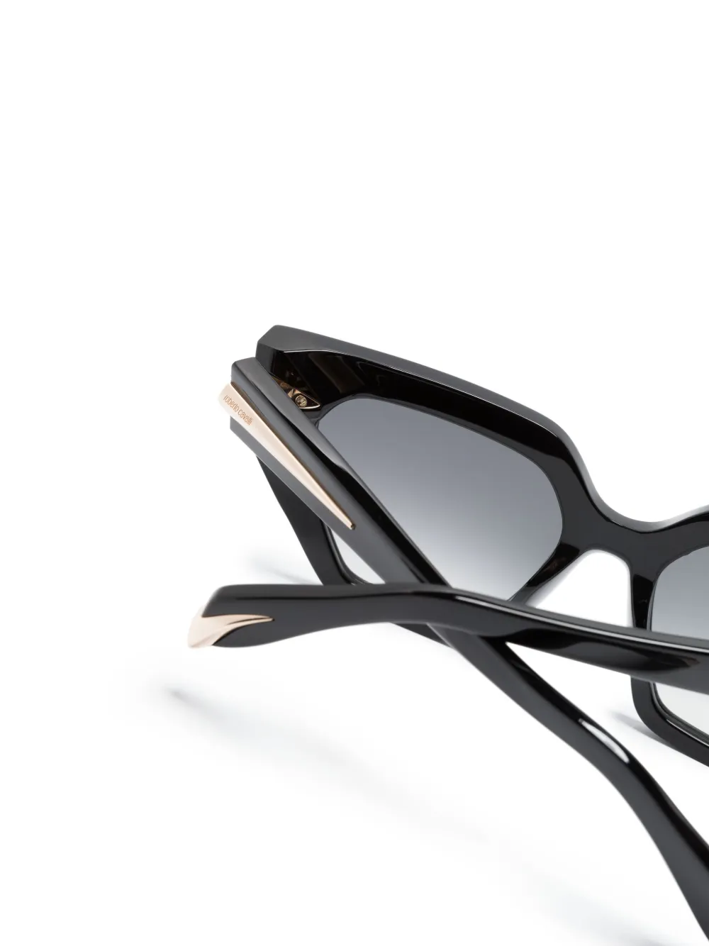 Roberto Cavalli Zonnebril met cat-eye montuur Zwart