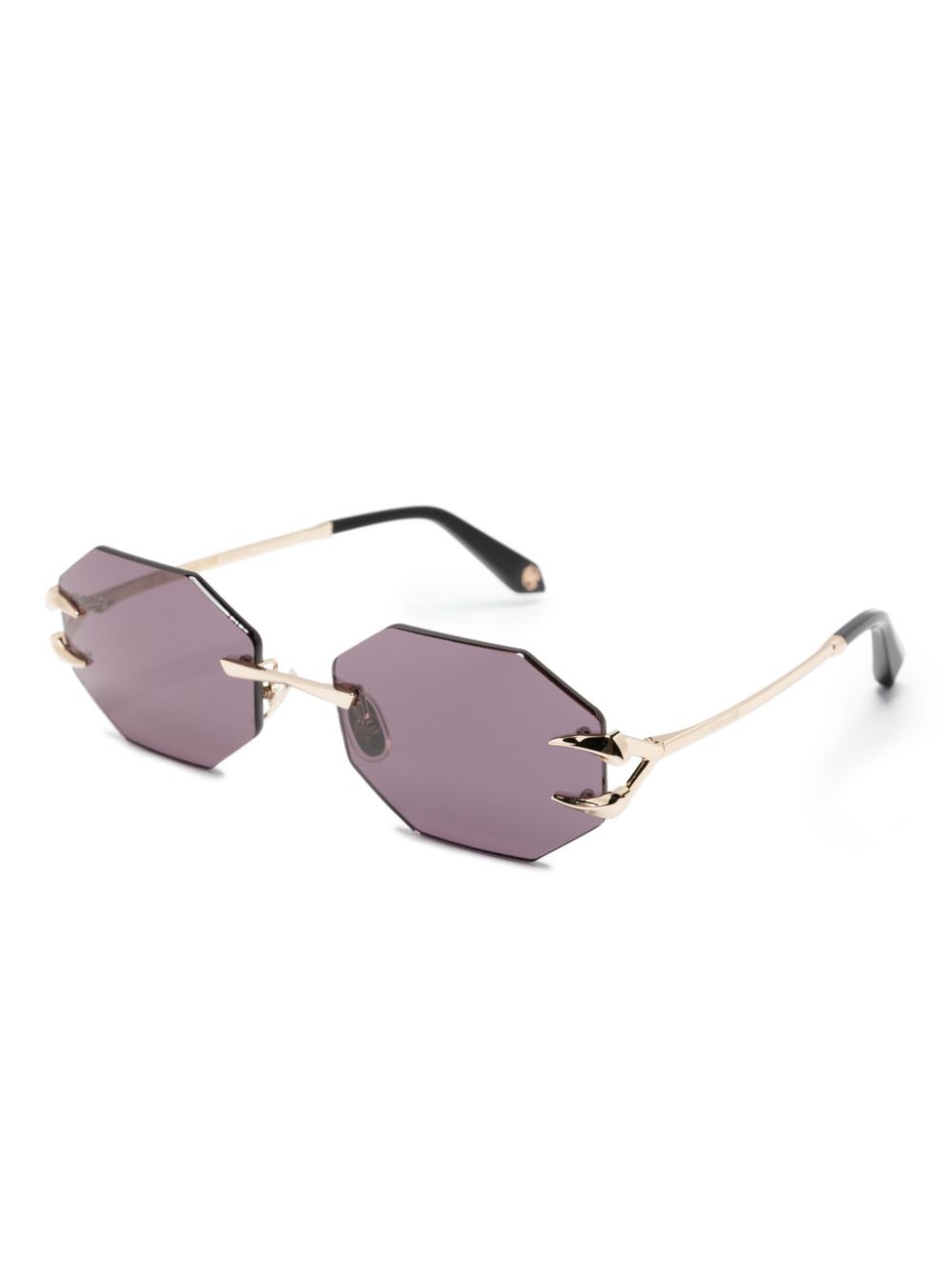 Roberto Cavalli geometric-frame sunglasses - Zwart