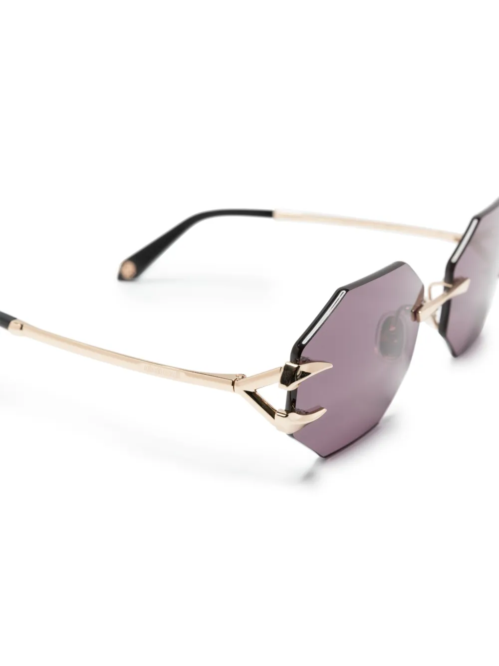 Roberto Cavalli Zonnebril met geometrisch montuur Zwart