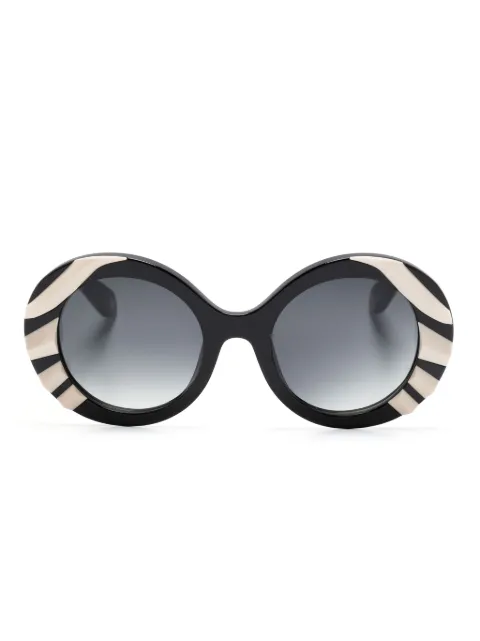 Roberto Cavalli 3D-detail round-frame sunglasses