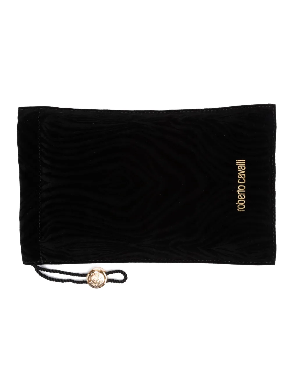 Roberto Cavalli 3d-detail Round-frame Sunglasses In Schwarz
