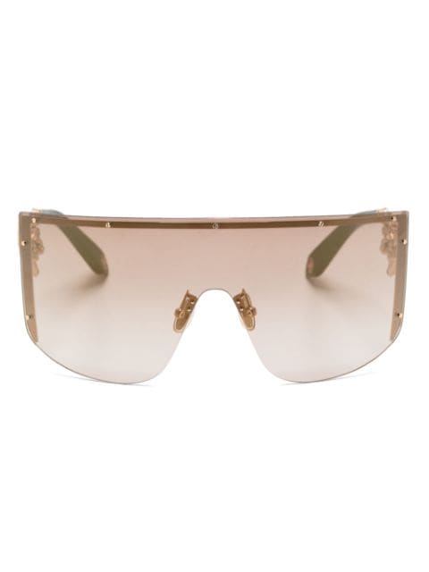 Roberto Cavalli snake-embellished shield sunglasses