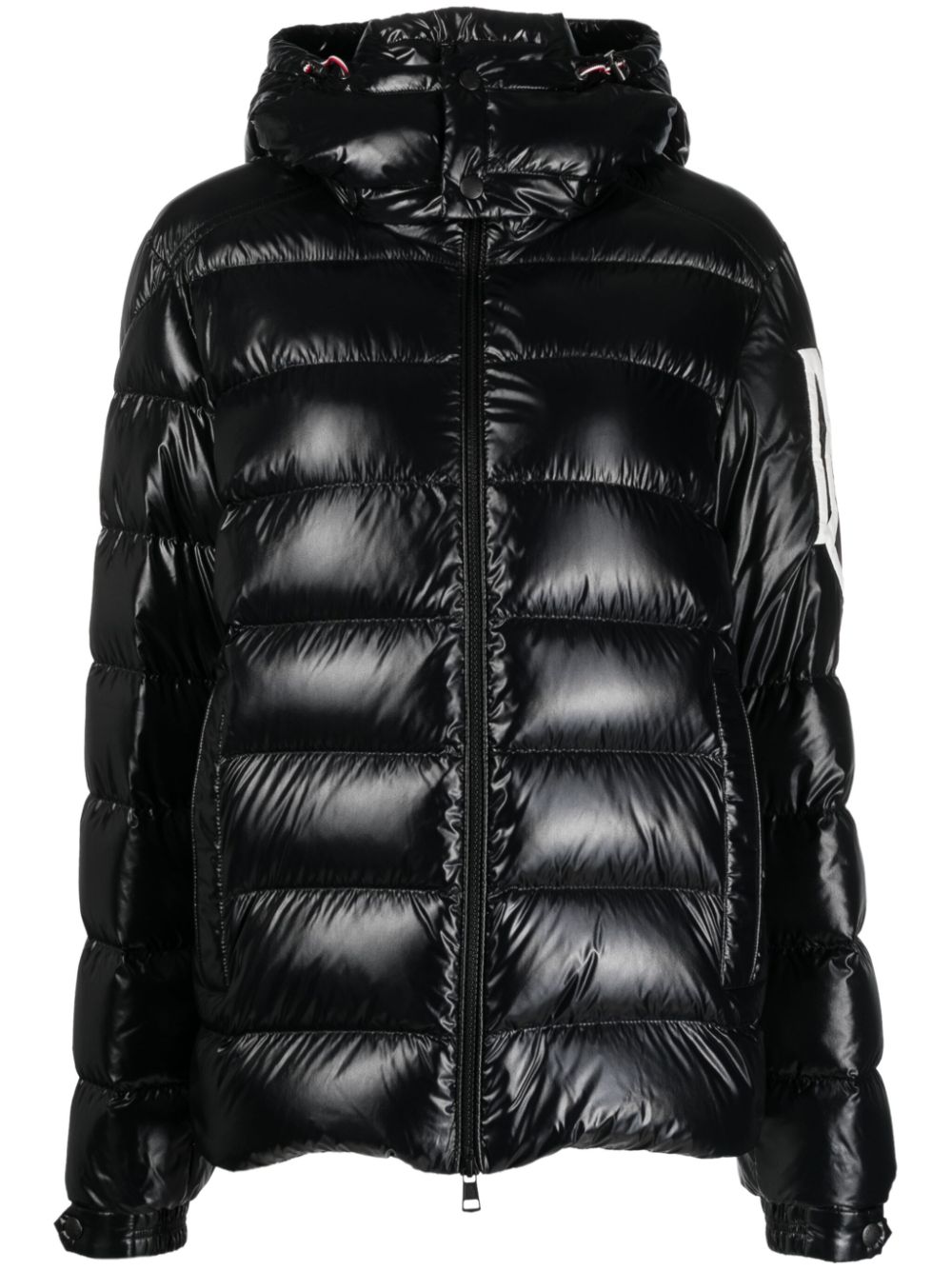 Moncler Abbadia logo-patch puffer jacket - Black