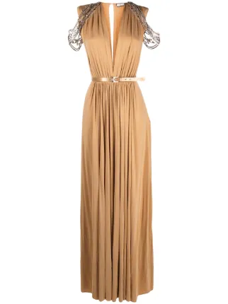 Elisabetta franchi outlet gold dress