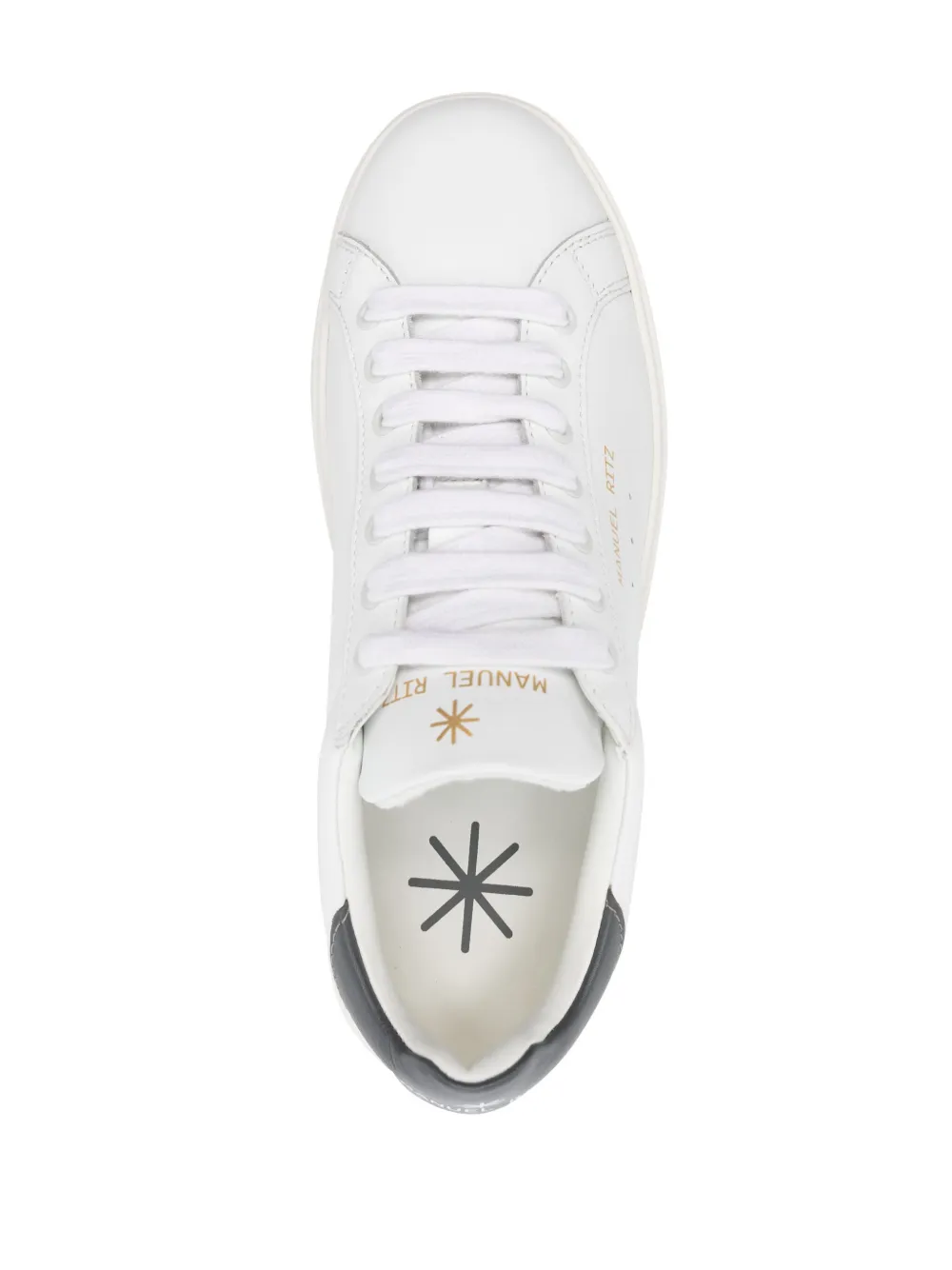 Manuel Ritz Logo Print Leather Sneakers Farfetch