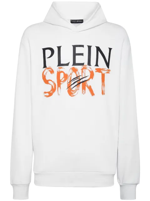 Plein Sport logo-print cotton-blend hoodie