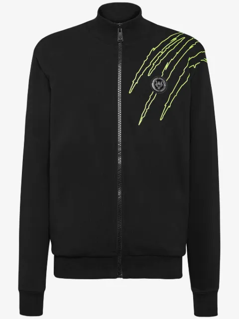 Plein Sport chamarra con aplique del logo