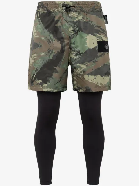Plein Sport pants a capas con estampado militar