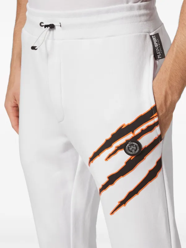 Plein Sport logo-print drawstring-waistband Track Pants White