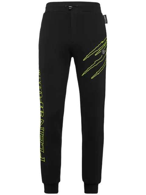 Plein Sport logo-print drawstring-waistband track pants
