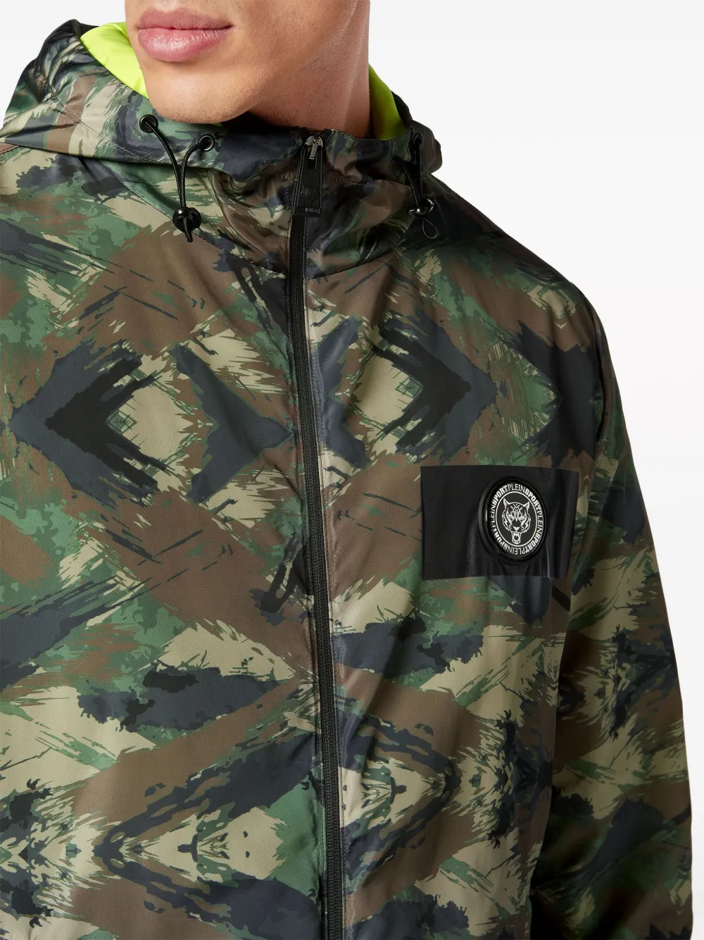Plein Sport Windjack met camouflageprint Groen