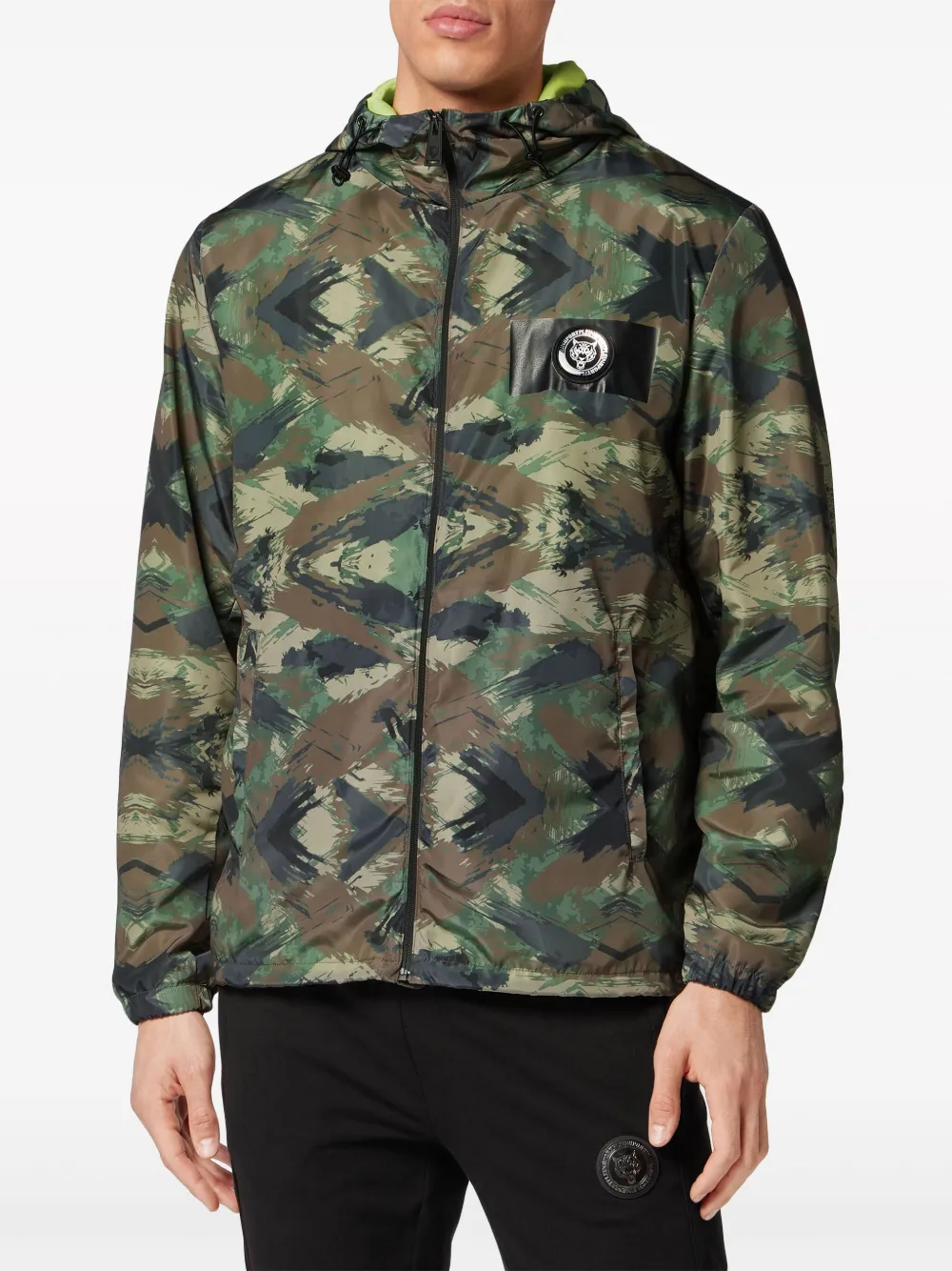 Plein Sport Windjack met camouflageprint Groen