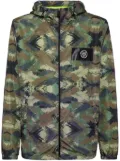 Plein Sport logo-patch camouflage windbreaker jacket - Green
