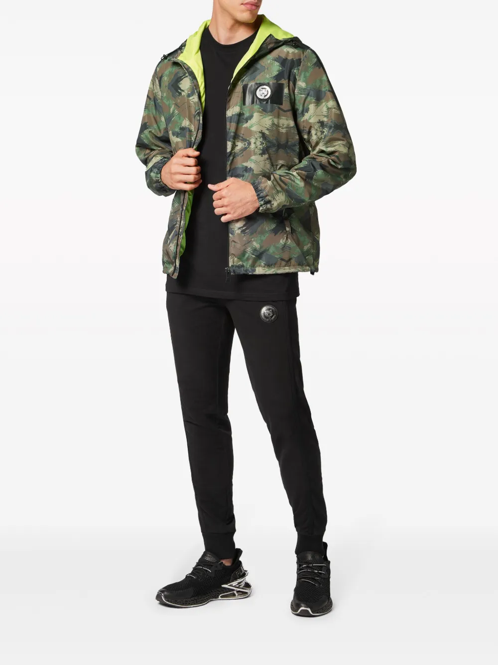 Plein Sport Windjack met camouflageprint Groen