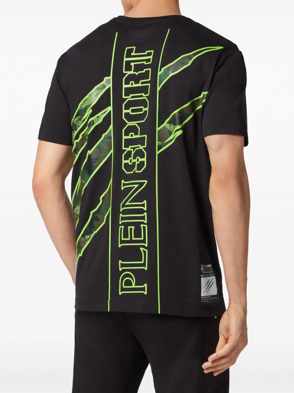 Shop Plein Sport Logo-print Cotton T-shirt In Black