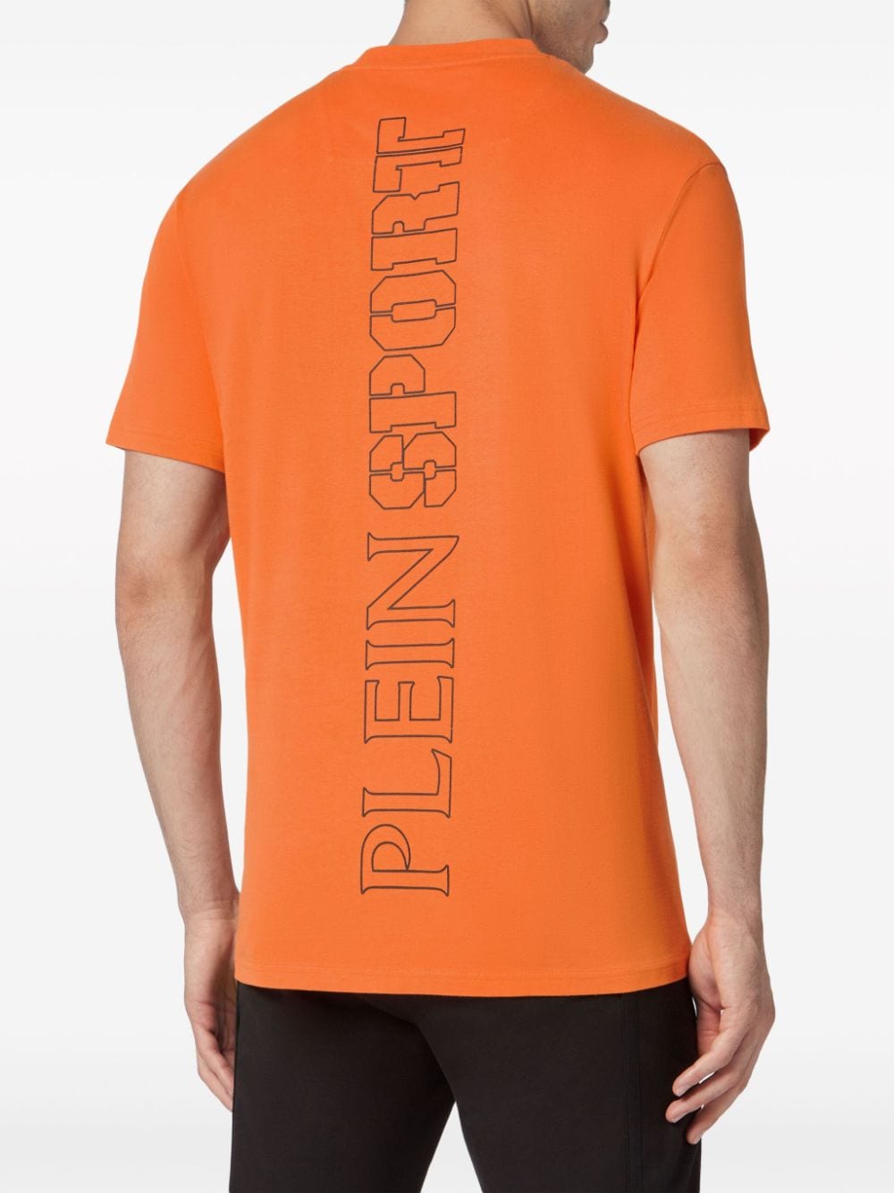 Shop Plein Sport Tiger-print Cotton T-shirt In Orange