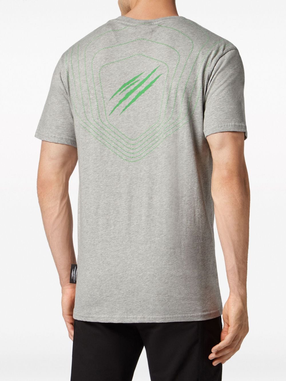 Shop Plein Sport Logo-print Cotton T-shirt In Grey