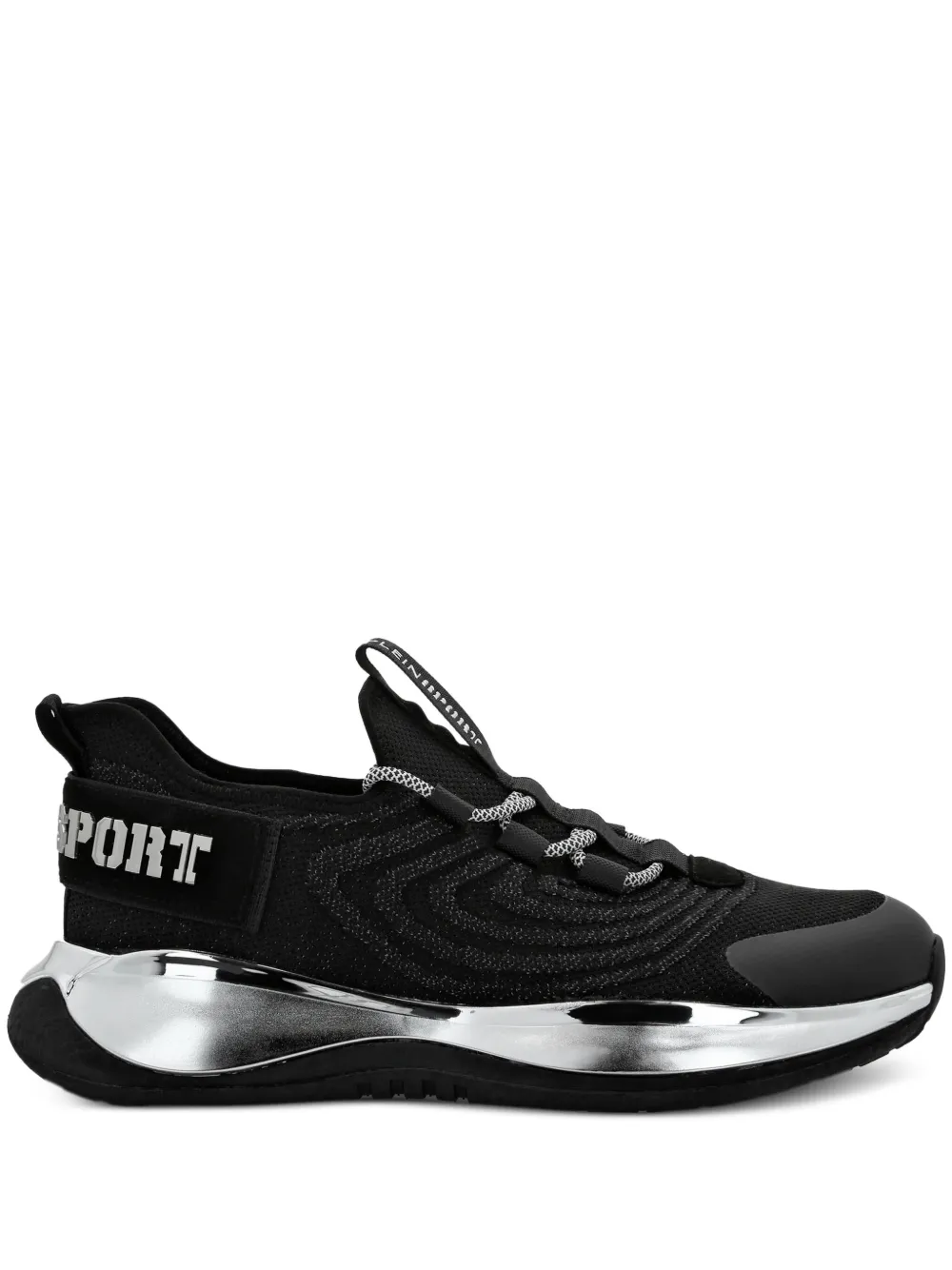 Plein Sport Runner Logo-plaque Sneakers In Black
