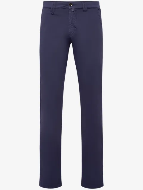 Billionaire logo-embroidered denim chino trousers