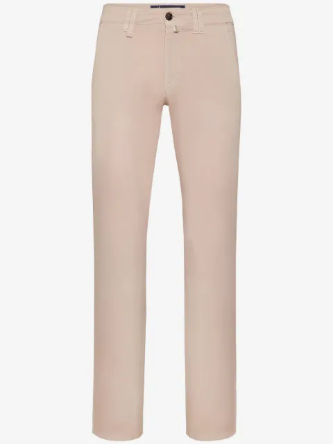 Billionaire logo-embroidered denim chino trousers